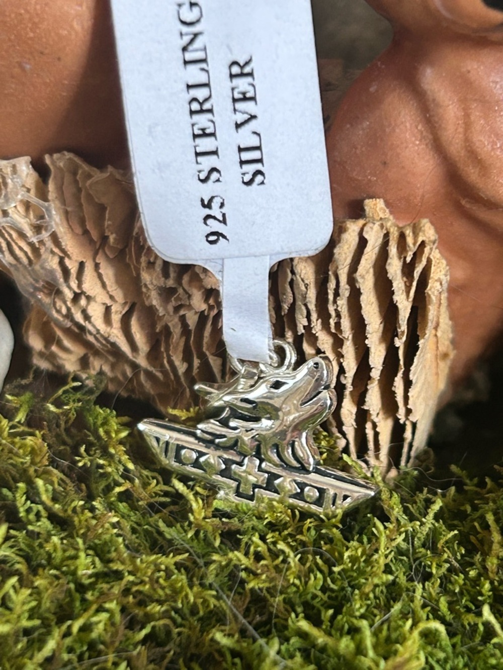 925 Sterling southwestern wolf charm